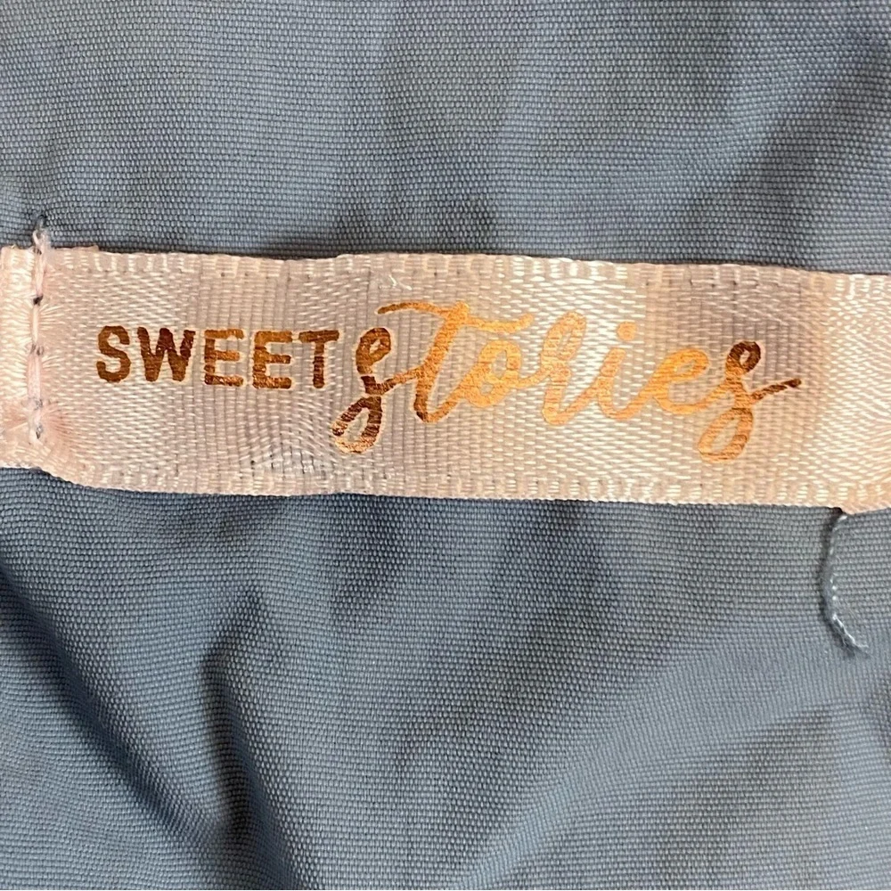 Sweet Stories Light Blue Zip-Up Jacket — Size (insert size)
